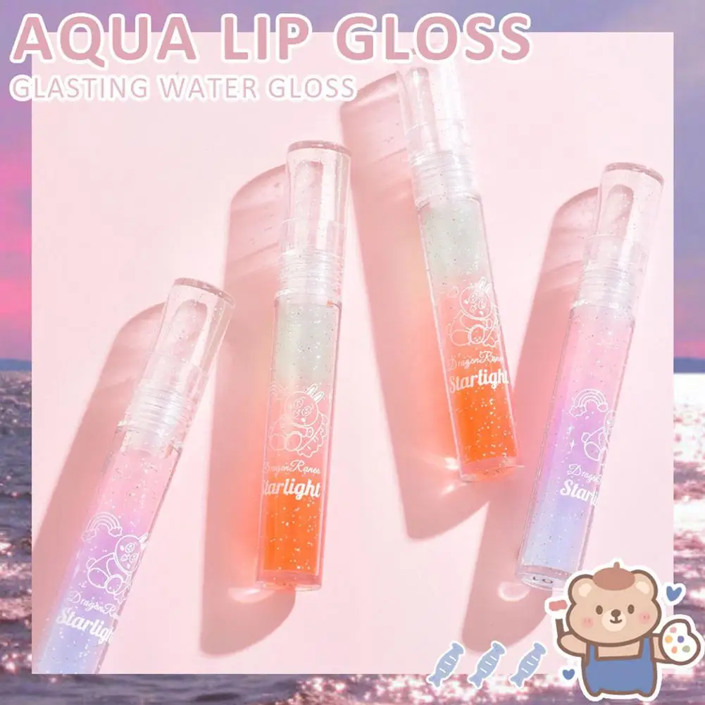 

Moisturizing Lip Gloss Transparent Color Gradient Oil Lip Balm Lipstick Lip Cosmetic Lip Gloss Lip Glaze Glass Lip Makeup Tool
