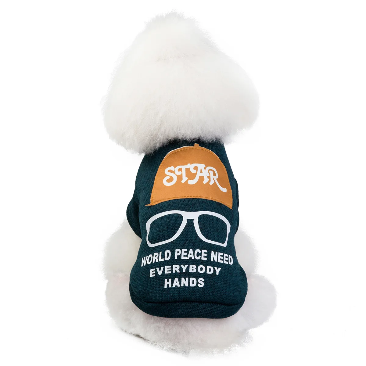 

2021 new Hoodies dog clothes Sweatshirt for small dogs Clothing cat cats french bulldog pug Pet Puppy Big glasses fashion cute a