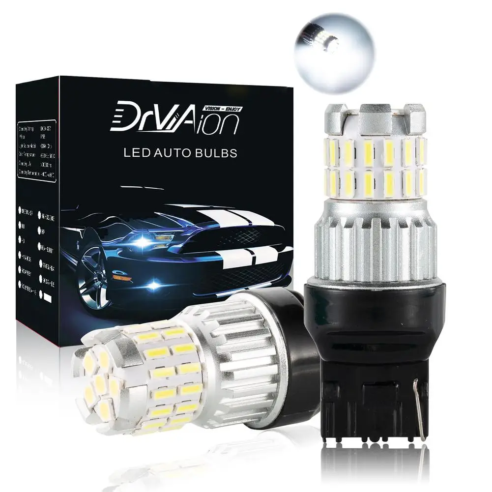 

2PCS Fast Heat Dissipation LED Bulb T20 T25 Car Reversing Lights for Car Canbus Waterproof Light 6500K Red Yellow White Light
