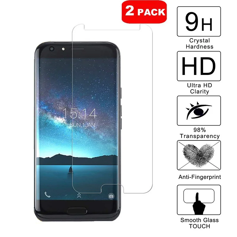 2 шт. Для Doogee BL5000 защитное закаленное стекло 9H 2.5D высокое качество на защита для