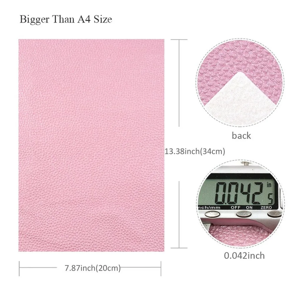 

Pink White Leather 8 Pieces/set Faux Leather Vinyl Fabric DIY Hair Bow Materials Handmade Shoes Bag Decoration Bow Fabric