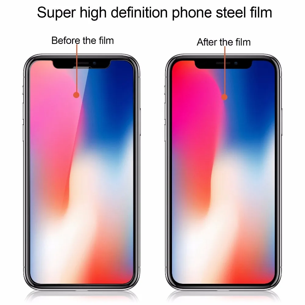 50 штук 2.5D Закаленное стекло для Apple iPhone 11 Pro XS Max XR X 8 Plus 7 6 6S SE 5 5S Защитная Пленка Покрывает не полностью