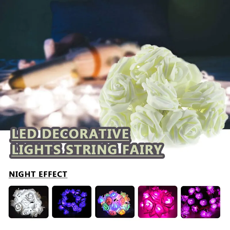 Розовые светодиодные гирлянды романтические 2 м струнные огни занавески