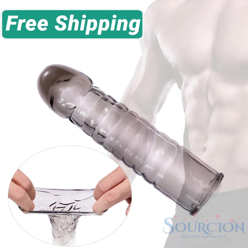 

Reusable Silicon Condom With Spike Dotted Penis Sleeve For Men Dildo Sheath Condoms Extender Sleeve Penis Cocks Cover Sex Toys