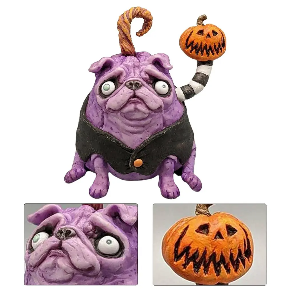 

Куклы на Хэллоуин, тыква, мопсы, куклы ручной работы, праздничная скульптура, игрушки, мопсы, куклы на Хэллоуин, украшение, Рождественский Де...