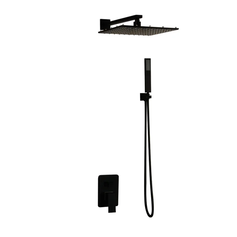 Съемный Черный полностью медный светодиодный светильник для душа