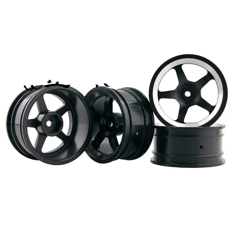 Tamiya-cubo de rueda de aleaci&oacute;n de aluminio 1/10 HPI, llanta de Metal de 52,5mm para coches de carreras teledirigidos, 4 Uds.-0
