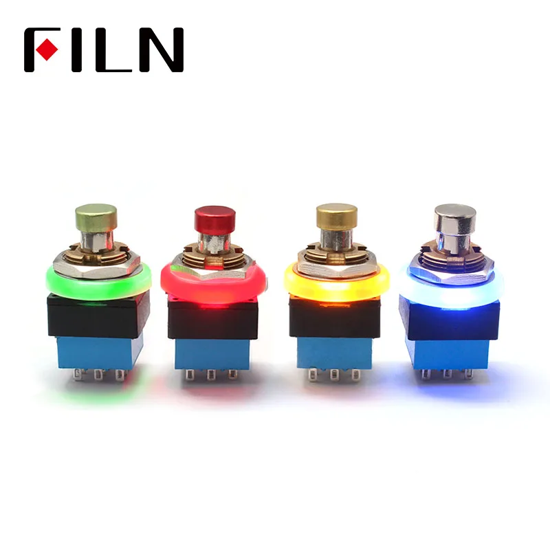 Новый гитарный переключатель FILN 3pdt 3A 250VAC педаль с эффектом гитары и светодиодным
