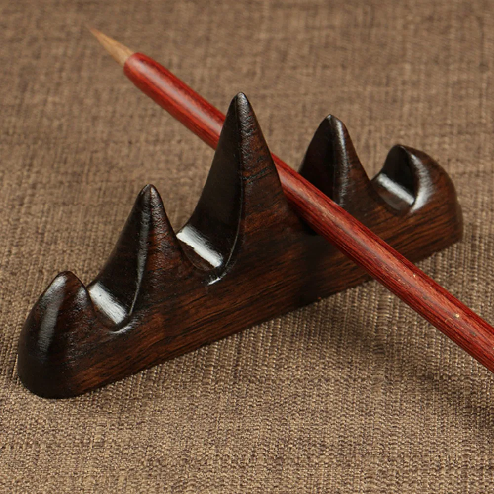 

Wooden Ink Brush Holder Durable Brush Pen Rack Brush Pen Stand for Home