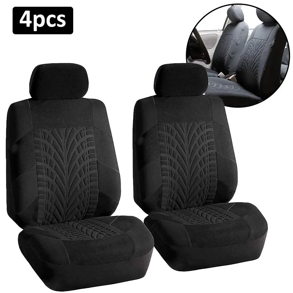 car seat cover set universal frontrear embroidery protector cover seats car styling car interior car accessories fit most cars free global shipping