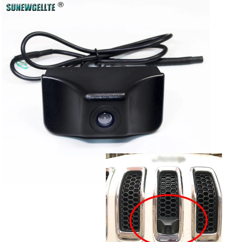 CCD HD Car front view camera for Jeep Cherokee Car Frontview Vehicle Camera Night Vision Waterproof Parking Kit