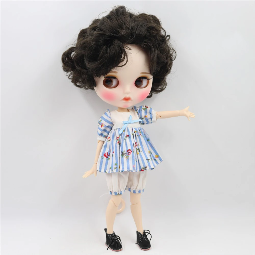 Ледяной DBS Blyth кукла 1/6 игрушка белая кожа совместное тело bjd черные волосы матовое