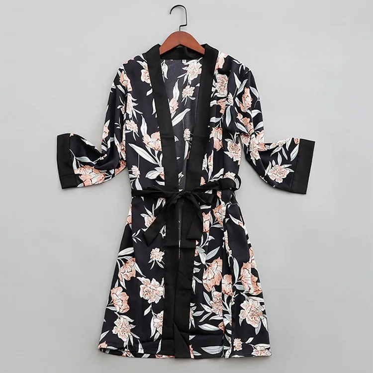 Женская пижама с длинным рукавом и подтяжками из вискозы|Комплекты халатов