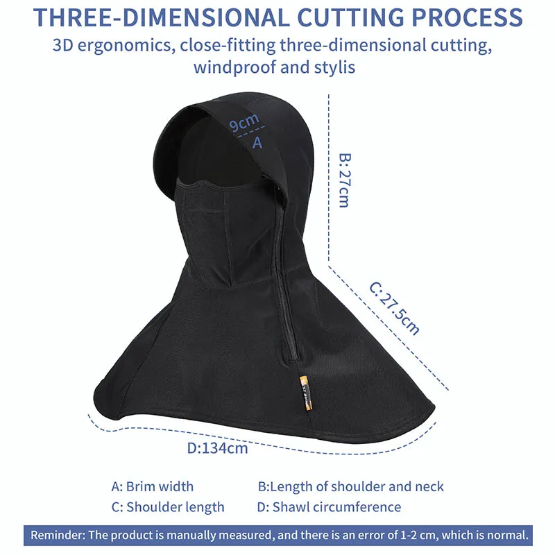 

WEST BIKING Winter Big Brim Headgear Motorcycle Cycling Balaclava Hood Warm Fleece Windproof Ski Fishing Women Men Bike Hat Cap