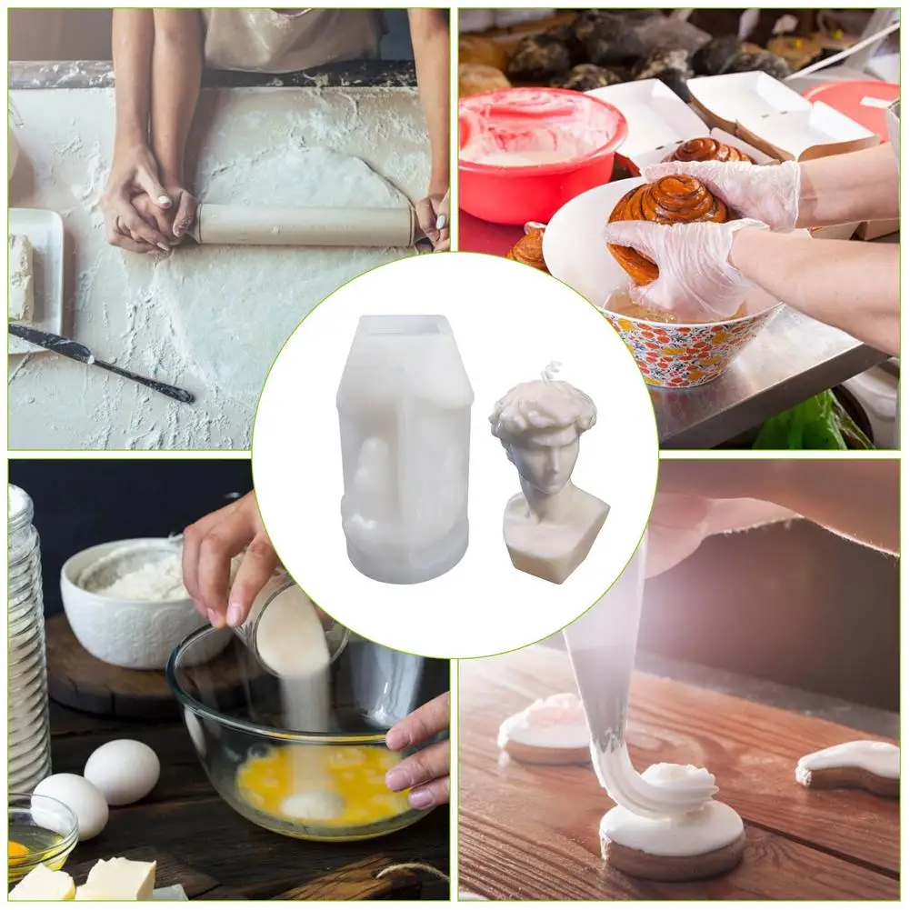 

New Candle Mold Aromatherapy Candle Plaster DIY Material Human Half Statue Candle Home Decoration Molds 3d Silicon Candle Molds