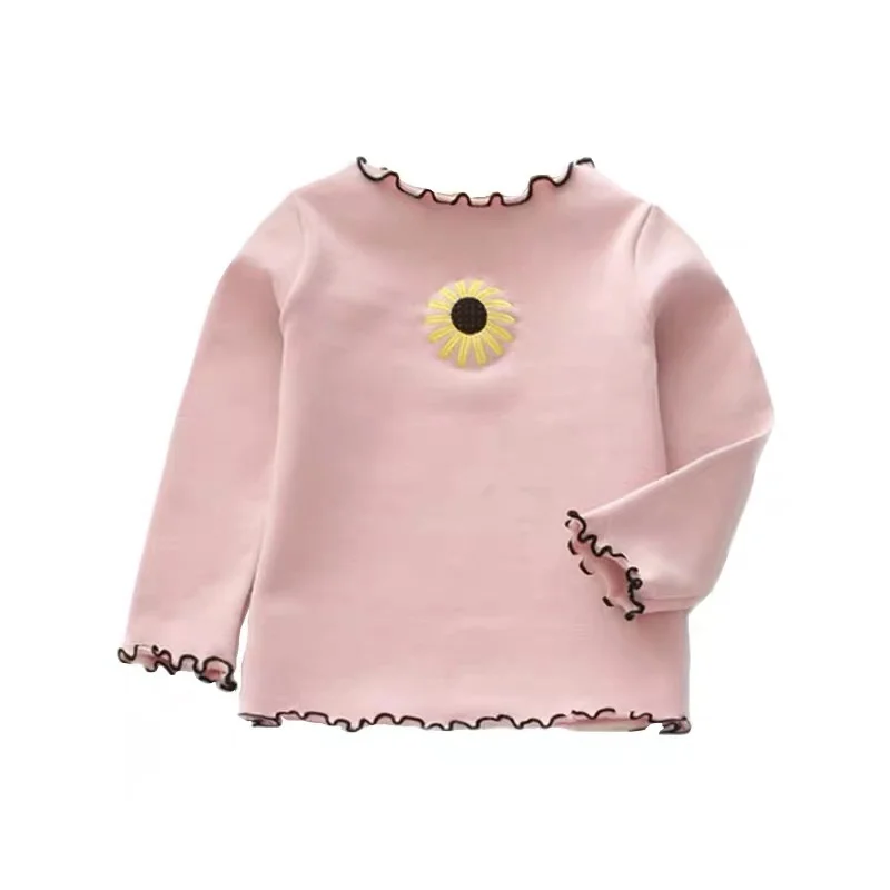 Детская футболка с длинными рукавами для девочек джемпер осенняя Повседневная