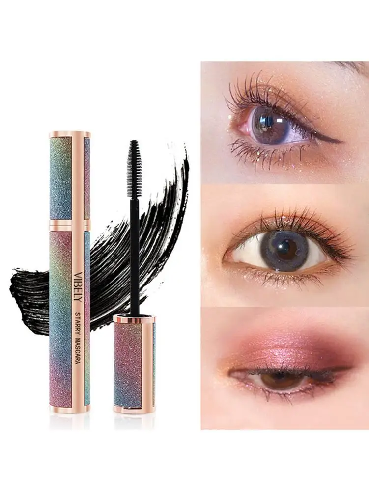 Waterproof Starry Sky Mascara Thick Curling Fast Dry Long-lasting Non-smudged Lashes Styling Growth Mascara Big Eye Cosmetic