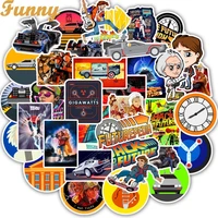 50pcs cartoon back to the future stickers for car styling bike motorcycle phone laptop travel luggage cool funny spoof jdm decal