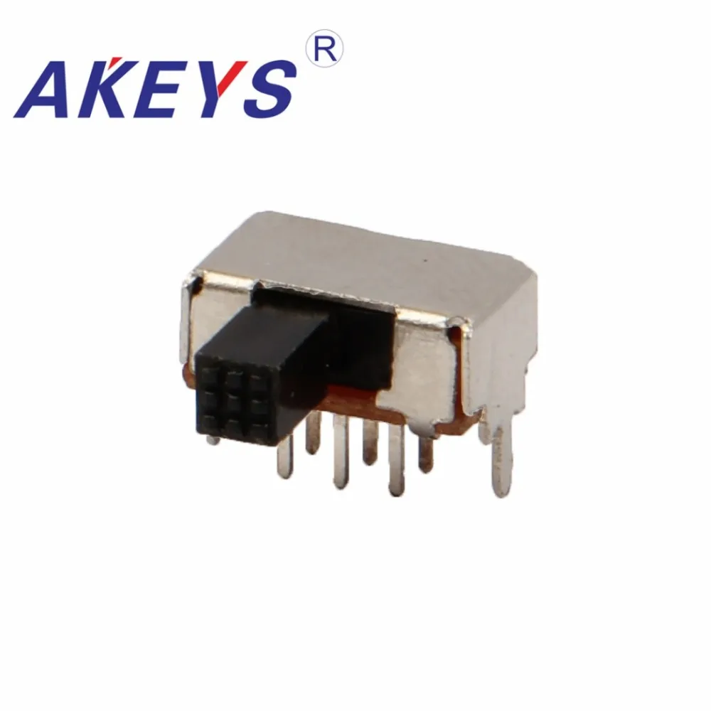 10 шт. SK 22D02 2P2T двухполюсная двойная ручка высоты 6 мм скользящий переключатель