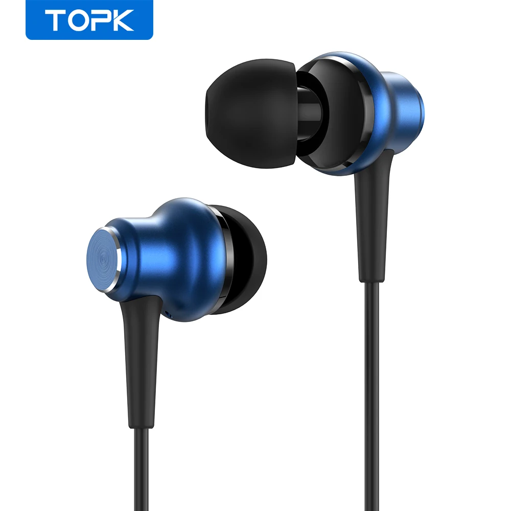 TOPK F37 3.5mm Wired Headphones Bass Sound In-Ear Sport Earphone Earbuds Gaming Headset with mic for Xiaomi Huawei iPhone | Электроника