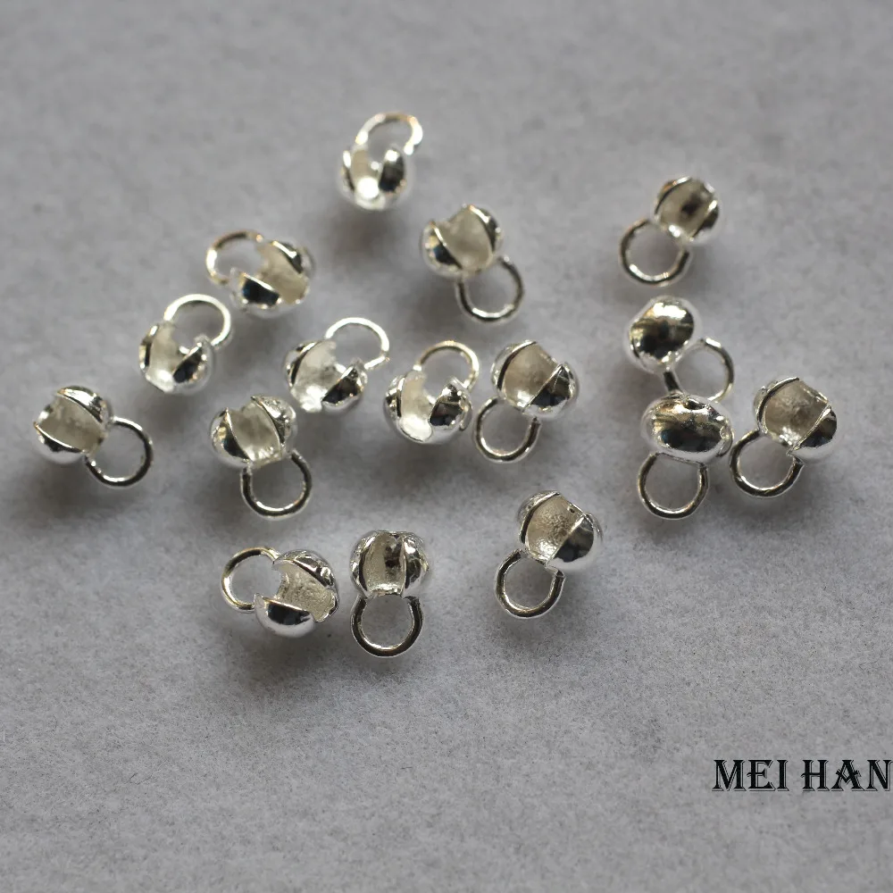 Механ (16 шт./компл.) Стерлинговое Серебро 925 пробы круглые бусины 4 мм сделай сам