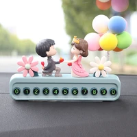 car lovely decoration car parking card phone number sign luminous phone number card plate hidden temporary stop sign couple