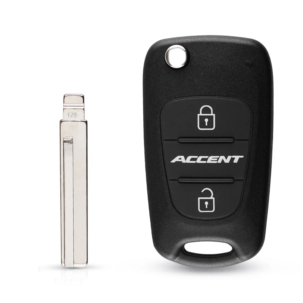 KEYYOU Флип складной пульт дистанционного ключа чехол 3 кнопки подходит для hyundai Accent Автозапуск Fob крышка автосигнализации корпус