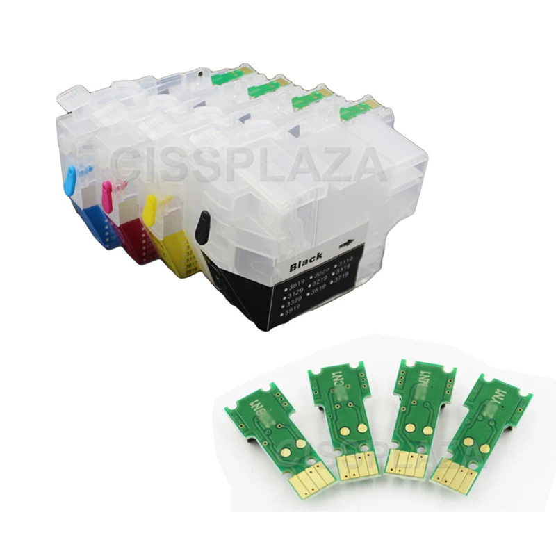 CISSPLAZA 2 комплекта LC3019 LC3019XXL LC3017 пустой Заправляемый картридж для Brother MFC J5330DW J6530DW