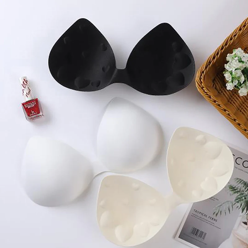 

3Color Women Swimsuit Padding Inserts Women Clothes Accessories Foam Triangle Sponge Pads Chest Cups Breast Bra Inserts
