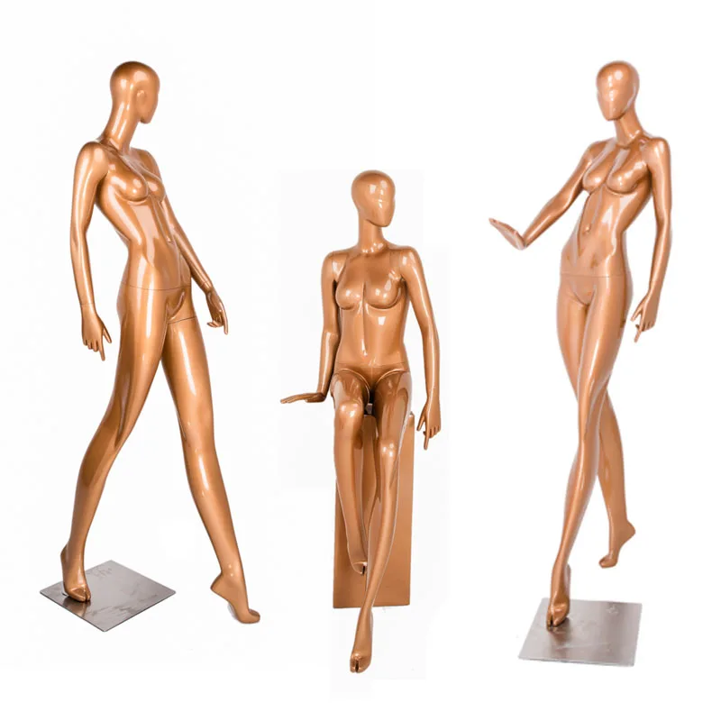 

Манекен женский всего тела розовое золото манекен FRP женская модель