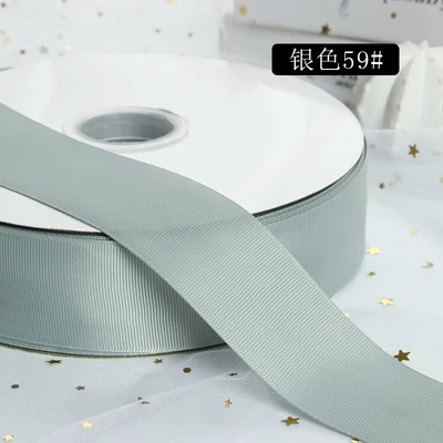 Антикварное серебро Kewgarden тканевая лента для упаковки Grosgrain ленты 1," 38 мм DIY цветок волос бант в качестве аксессуара вручную изготовленная лента 100 ярдов - Цвет: Антикварное серебро