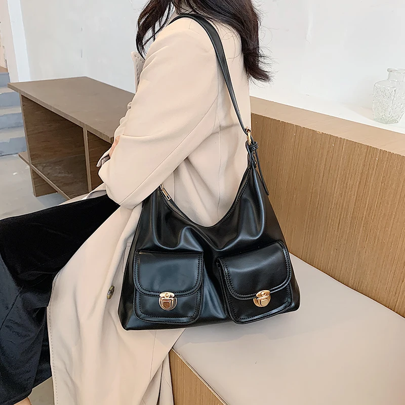 Модная кожаная сумка на плечо большая модель 2020 высококачественные роскошные