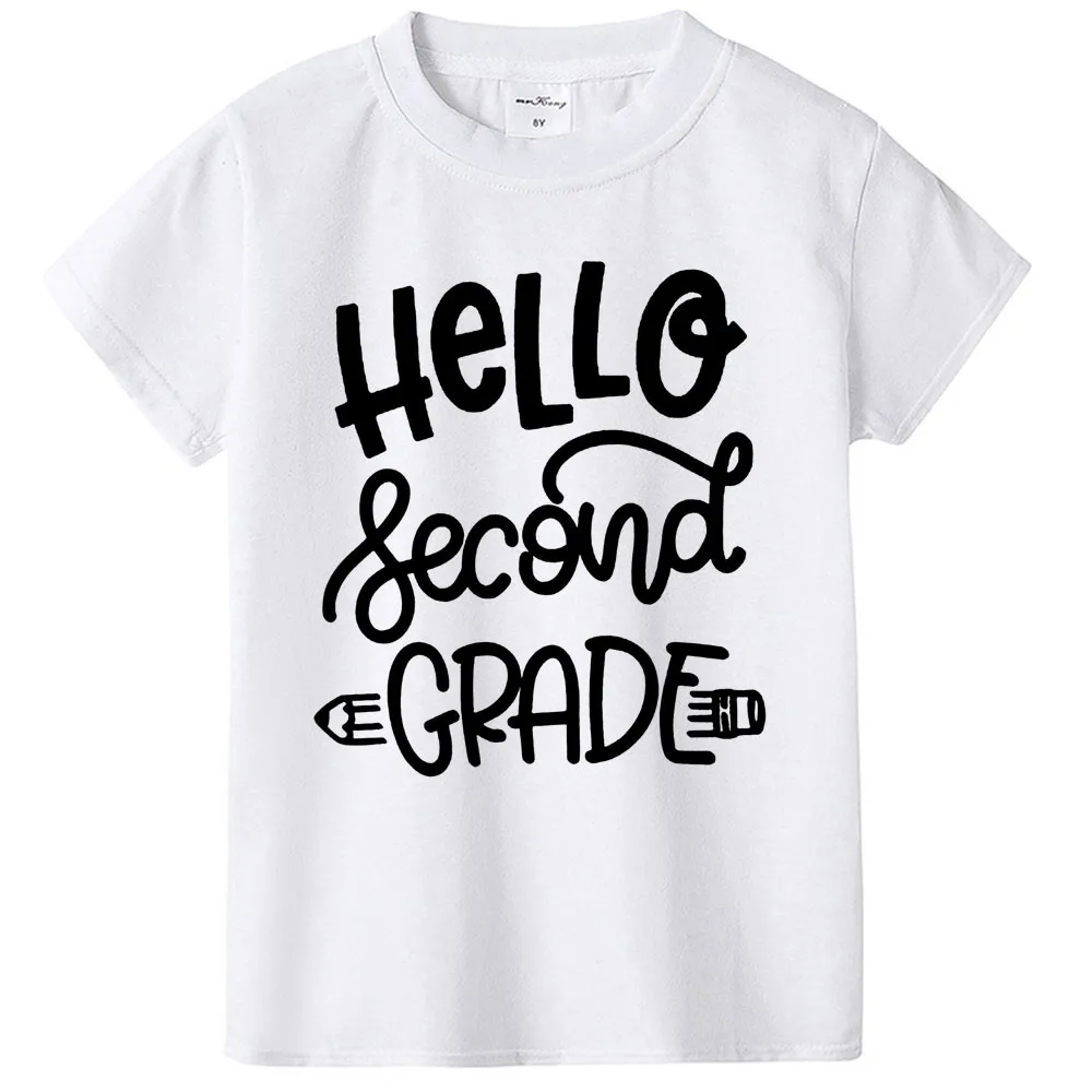 

Hello First Grade Kids Back To School Tee First Day of School Shirt 1st Grade Shirt School Photo Prop Shirts School Tee