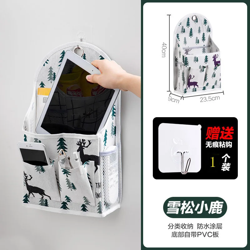 

1 PCS Fabric Storage Bag Hanging On The Wall Student Dormitory Small Cloth Bag On The Back Wall Of Kitchen Door