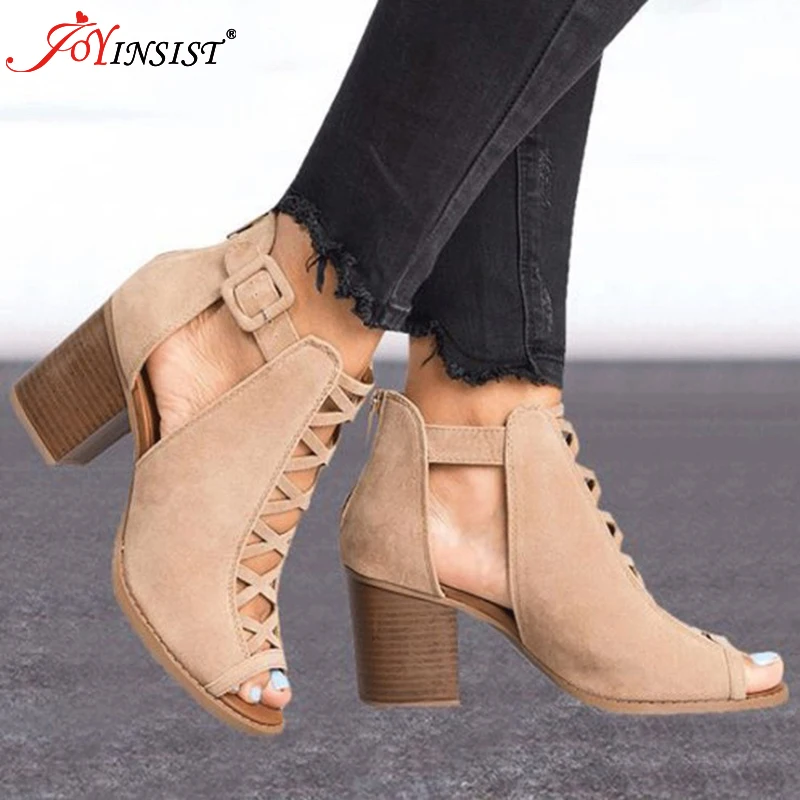 2022 Summer Sexy Toe Thick Bottom Ladies Sandals Foreign Trade 43 Yards Women's Shoes