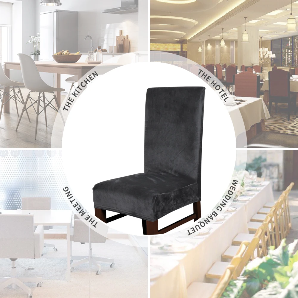 Эластичный спандекс Чехол для стула съемный чехол мебели роскошный бархатный