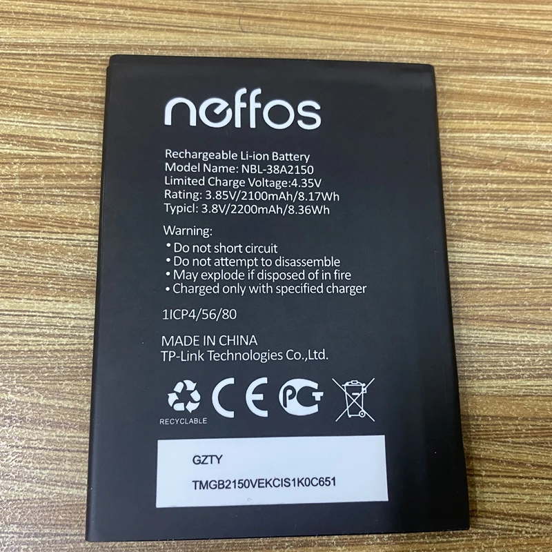 

Original 2200mAh NBL-38A2150 Battery For TP-Link Neffos C7 Lite TP7041A TP7041C TP704A1 Mobile Phone Batteries