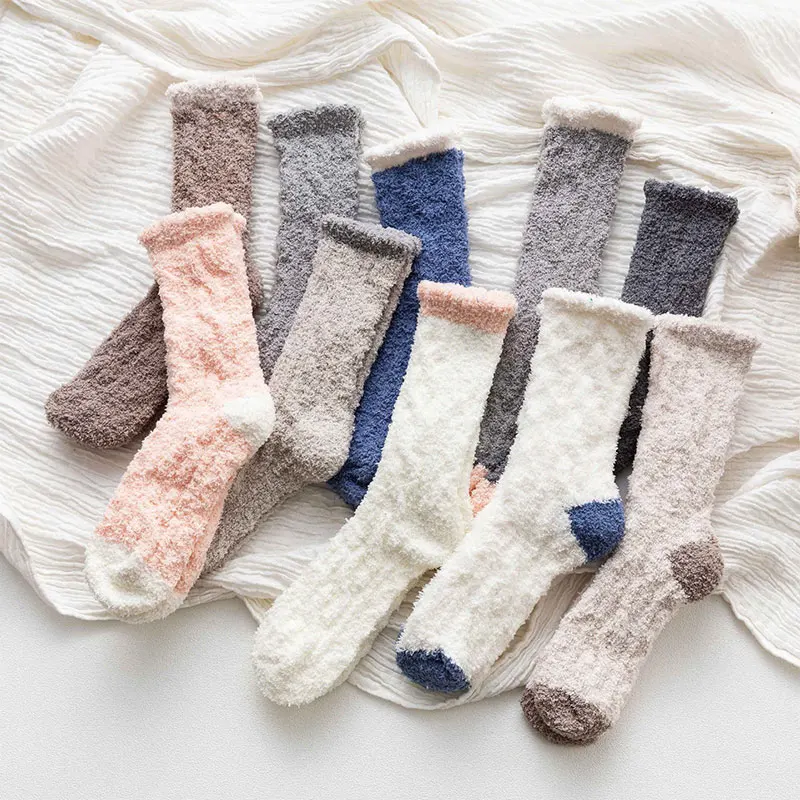 1 пара японская женская обувь из бархата кораллового цвета с трубки розовые носки