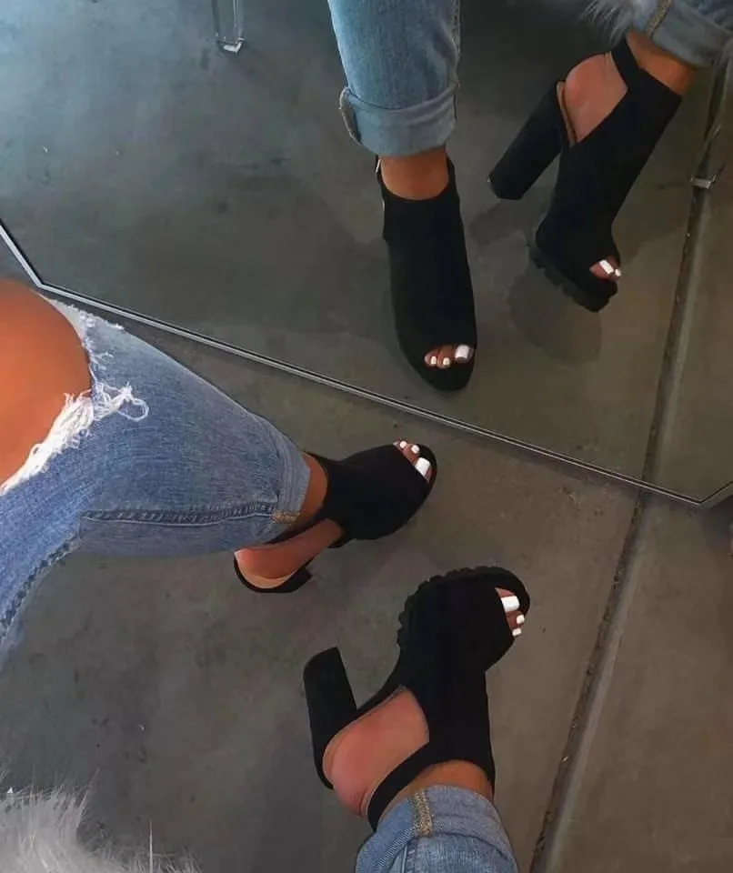 

Spring Summer Women Heels Sandals Leopard Print Shallow Ankle-Wrap Shoes Gladiator Ladies Party Evening Shoes High