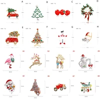 new christmas brooches pins cute santa claus hat gloves bells socks donut candy enamel pin badges brooch for women jewelry gift