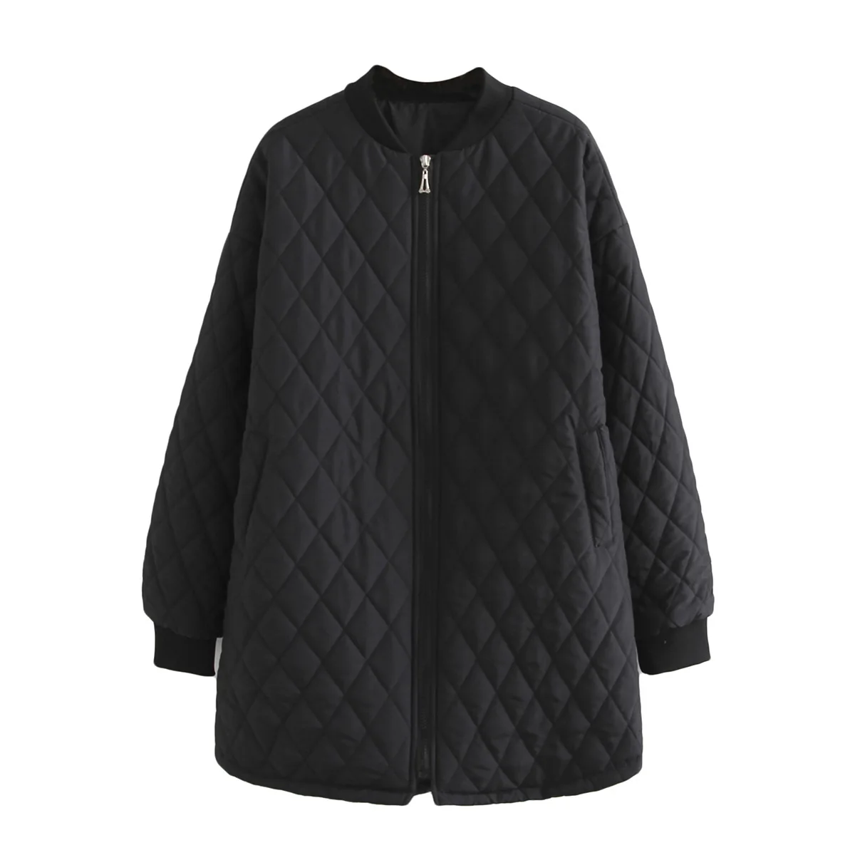 Зимние пальто для женщин большие размеры длинный рукав Антистатическая молния