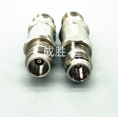 Adaptador de prueba de onda de acero inoxidable, conector hembra de 1,85mm a hembra de 2,4mm, DC-50G-1