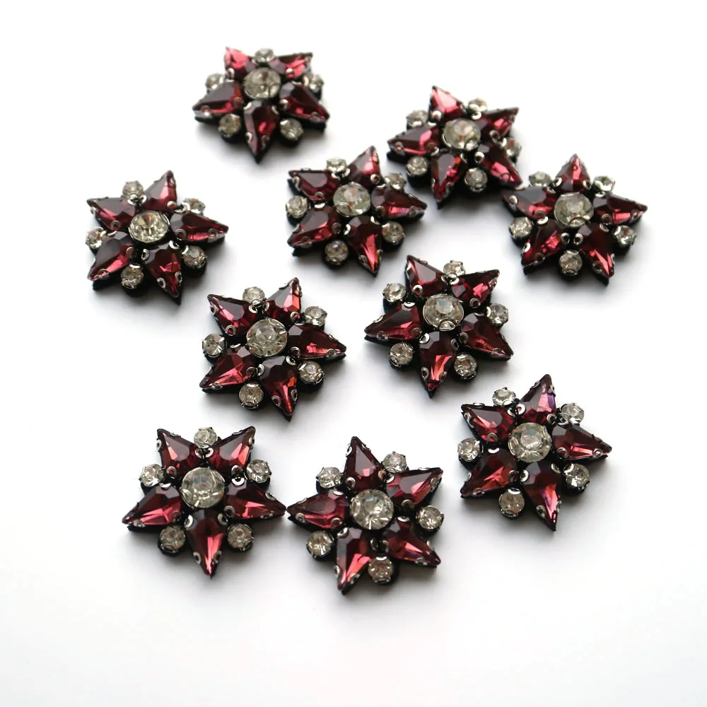 10 шт./лот аппликации ручной работы с бусинами в виде звезд для одежды сделай сам