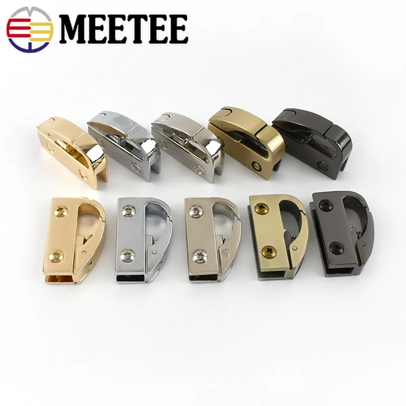 

2/4pcs Meetee Metal Clip Buckles Handbag Cap Clasp Screw Bag Side Handles Chain Hook Connector Bags Hanger Hardware Accessories