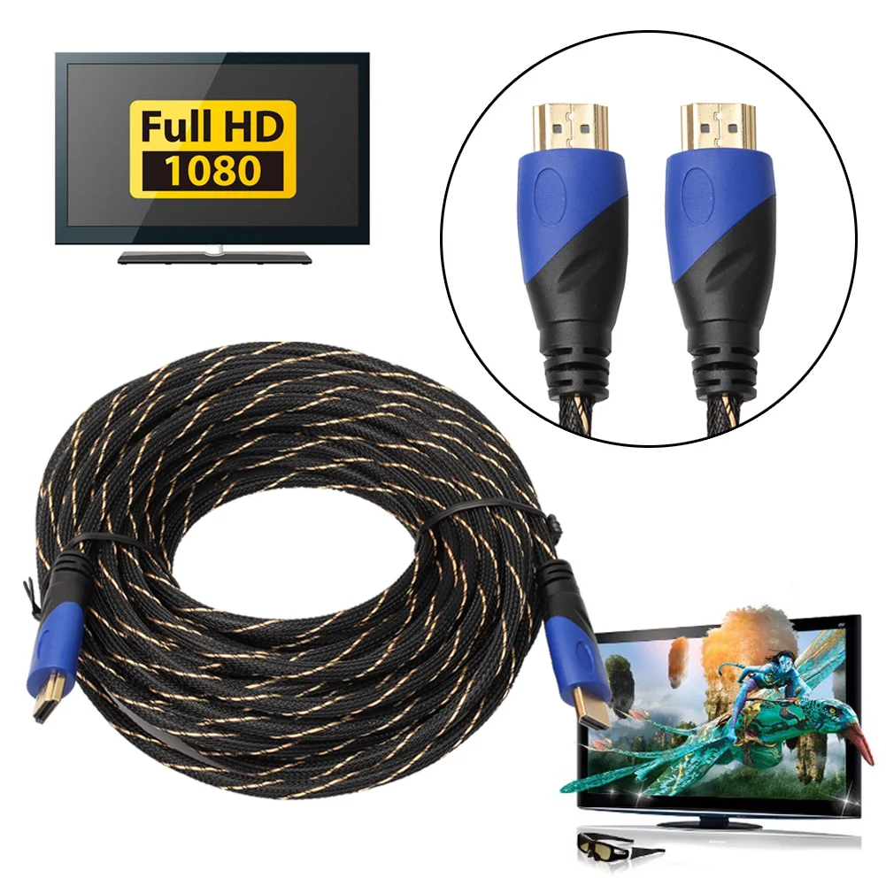 HDMI совместимый кабель для публичных видеокамер HD нескользящий позолоченный