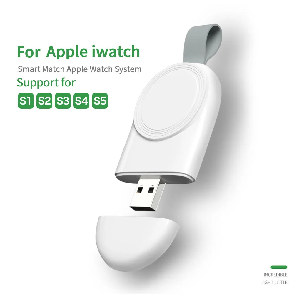 

USB-кабель для зарядного устройства Apple 6 5 4 3 2 1 Series, портативное беспроводное зарядное устройство, простое зарядное устройство для Iwatch 1 2 3 4 5 6 ...