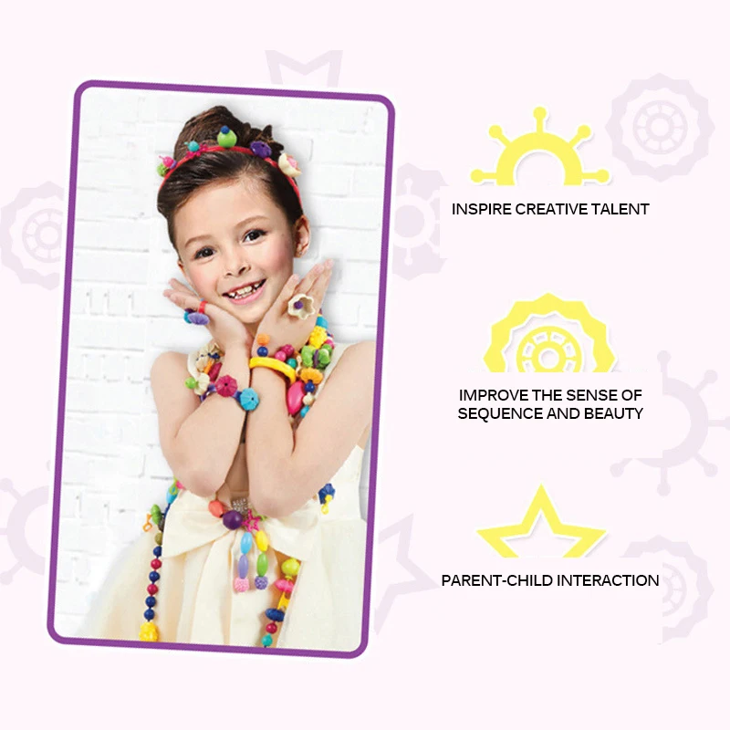 Детские креативные бусины сделай сам игрушки для девочек ручной работы с