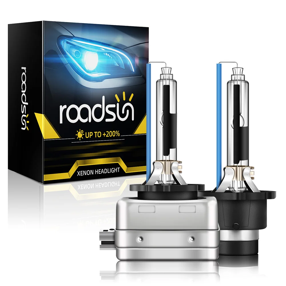 roadsun 2x Auto Lights D1S D2S D3S D4S Xenon HID Car Bulb 12V 35W D1R D2R D3R D4R Headlights 3000K 4300K 6000K 8000K D1 D2 D3 D4