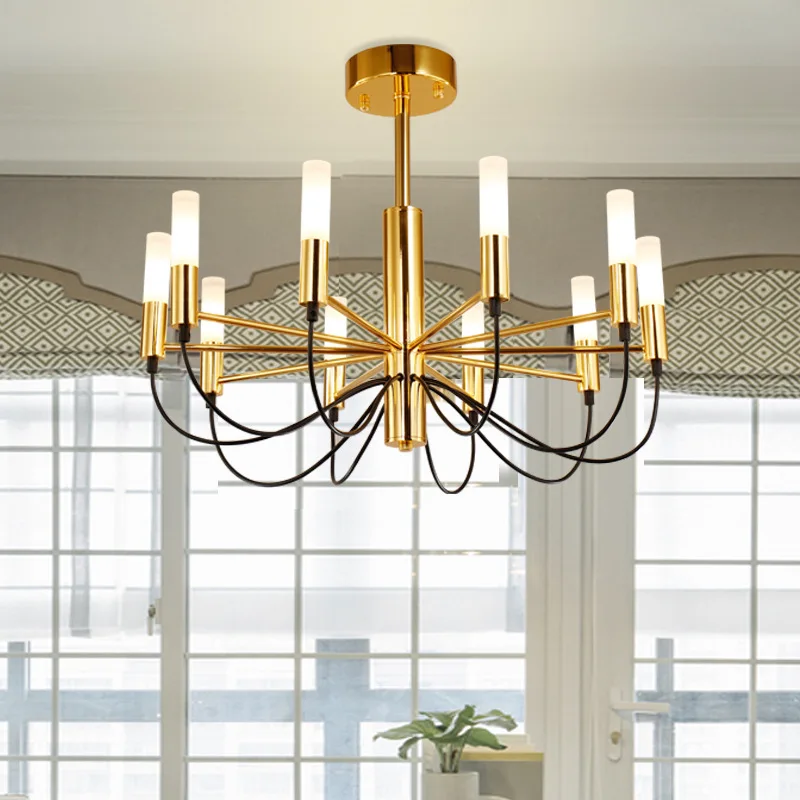 Роскошная люстра для гостиной Золотая светодиодная G9 скандинавский минимализм