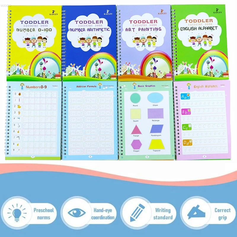 4 книги/комплект Magic каллиграфии рукописного ввода и выгодно отличается от